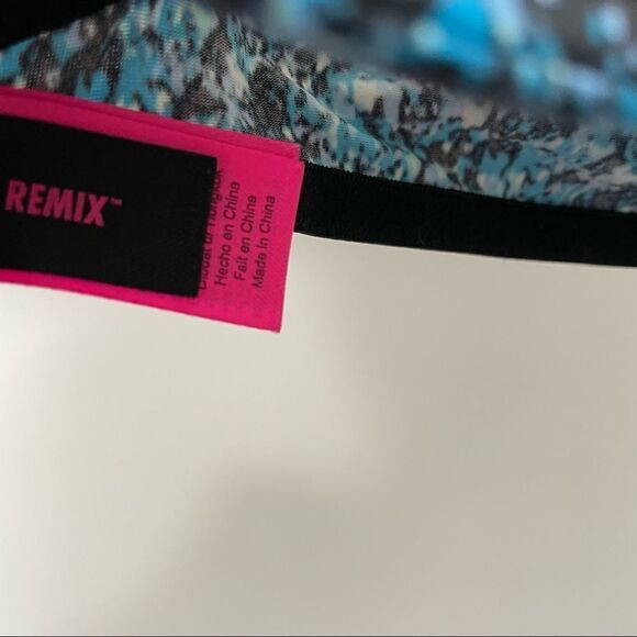 [36B]🦋LA Senza Aqua Blue & Black Dot Splatter Print | Lightweight T-Shirt Bra - Picture 13 of 13